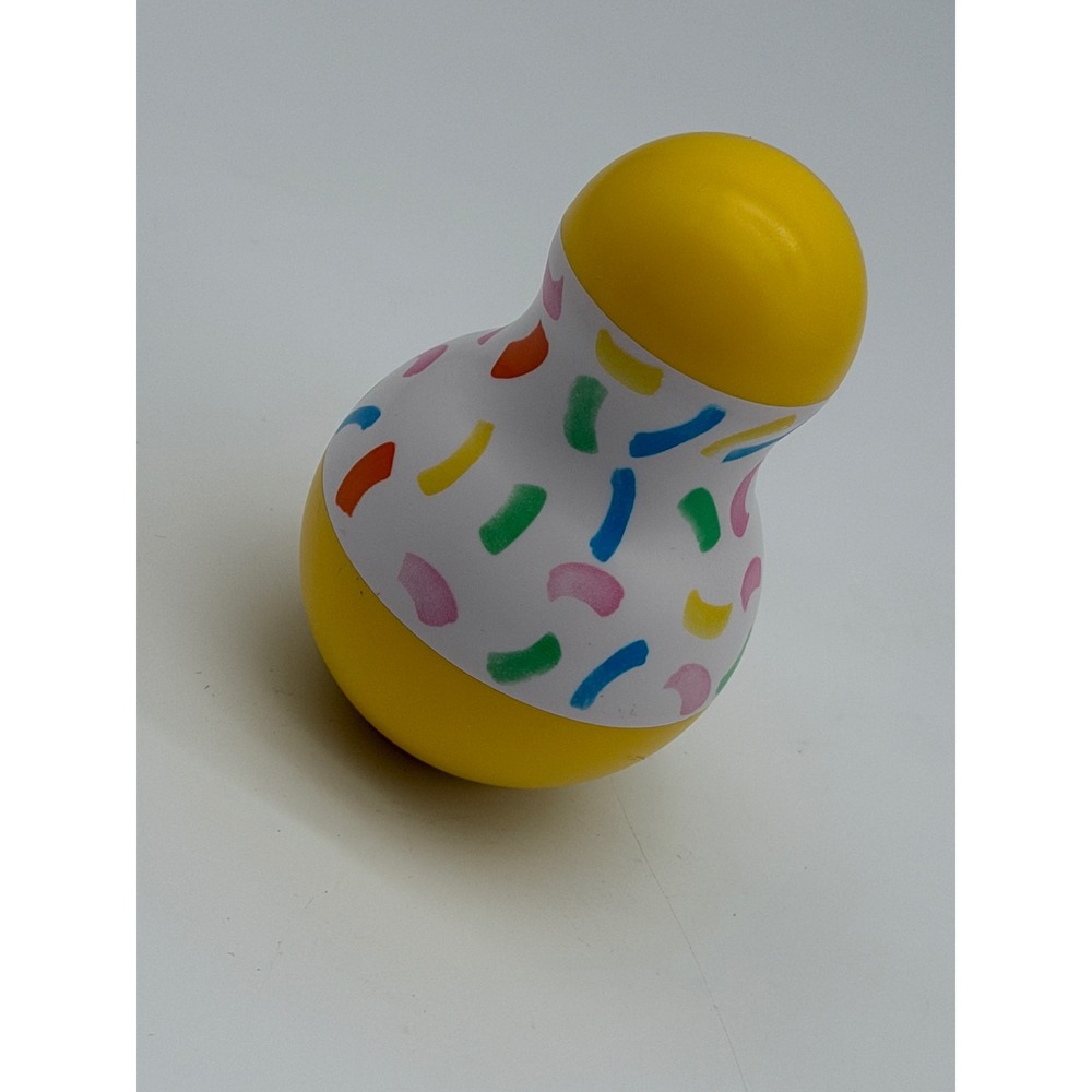 Weebles Sprinkles Yellow Confetti Wobble Toy Playskool 2012 Indonesia 24286
